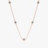 925 Sterling Silver Blue Topaz Station Necklace - Image 3