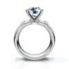 Sterling silver engagement ring with a 2 carat CZ centre stone