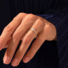 925 Sterling Silver Bold East West Marquise Diamond Ring