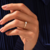 925 Sterling Silver Bold East West Marquise Diamond Ring - Image 3
