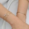 925 Sterling Silver Bold Sapphire & Diamond Eye Bracelet - Image 3