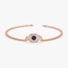 925 Sterling Silver Bold Sapphire & Diamond Eye Bracelet - Image 4