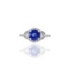 925 Sterling Silver Brilliant Round Tanzanite And Diamond Ring - Image 2