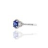925 Sterling Silver Brilliant Round Tanzanite And Diamond Ring - Image 4