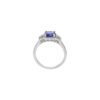 925 Sterling Silver Brilliant Round Tanzanite And Diamond Ring - Image 9
