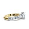 925 Sterling Silver Buguette & Round Shape Diamond Engagement Ring - Image 4