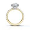 925 Sterling Silver Buguette & Round Shape Diamond Engagement Ring - Image 5
