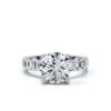 925 Sterling Silver Buguette & Round Shape Diamond Engagement Ring - Image 7