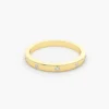 925 sterling silver wedding ring with a sleek modern profile