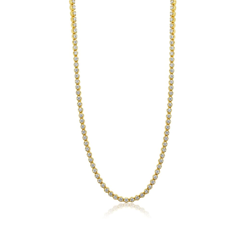 925 Sterling Silver Buttercup Diamond Necklace