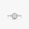 925 Sterling Silver Cabochon Opal Engagement Ring - Image 2