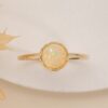 925 Sterling Silver Cabochon Opal Engagement Ring - Image 4