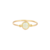 925 Sterling Silver ring with a single round cat's eye stone