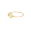 Gold-plated sterling silver ring with a single cat's eye gemstone
