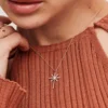 925 Sterling Silver necklace with 50 prong-set CZ diamonds