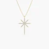 Celestial North Star necklace with detailed 25.5mm pendant