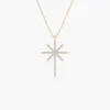925 Sterling Silver necklace with round stones and prong setting