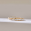 925 Sterling Silver Channel Set Diamond Bypass Ring - Image 2