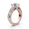 925 Sterling Silver Channel Set Diamond Engagement Ring - Image 3