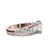 925 Sterling Silver Channel Set Diamond Engagement Ring - Image 4