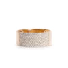 925 Sterling Silver Cigar Band Ring with Diamond Edging | Diamond Ring for women