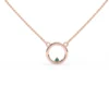 925 Sterling Silver circle Emerald Pendant - Image 2
