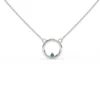 925 Sterling Silver circle Emerald Pendant - Image 3