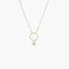 Sterling silver circle necklace with a slim circular pendant