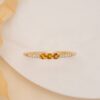 925 Sterling Silver Citrine and Diamond Ring - Image 3