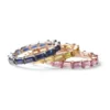 Eternity ring with baguette-cut citrine stones in a continuous row