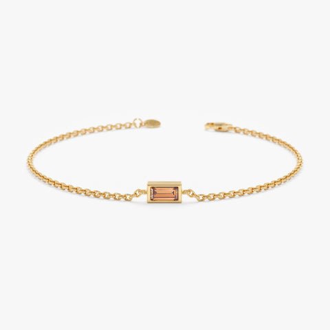 925 Sterling Silver Citrine Birthstone Bracelet