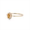 Gold-plated sterling silver ring with oval citrine centre