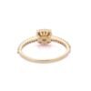 Ring with a 4 mm citrine and delicate diamond surround