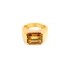 925 Sterling Silver Citrine Dome Ring - Image 3
