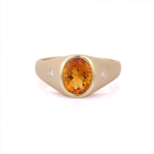 925 Sterling Silver Citrine Ring