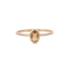 925 Sterling Silver ring with oval citrine stone