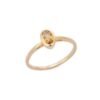 Sterling silver ring with golden-yellow oval citrine