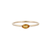 925 Sterling Silver Citrine Ring with marquise-cut stone