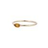 Gold-plated sterling silver ring with single citrine stone