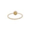 Sterling silver citrine ring with 0.35 ct round stone