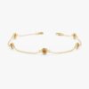 925 Sterling Silver Citrine Station Bracelet
