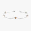 925 Sterling Silver Citrine Station Bracelet - Image 2