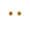 925 Sterling Silver Citrine Stud Earrings with round stones