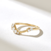 Gold-plated sterling silver ring with slim arched band