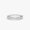 925 Sterling Silver Cluster Diamond Half Eternity Ring - Image 2
