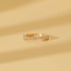 925 Sterling Silver Cluster Diamond Half Eternity Ring - Image 3