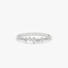 925 Sterling Silver Cluster Diamond Stacking Ring - Image 2
