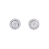 925 Sterling Silver Cluster Diamond Studs