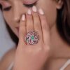 925 Sterling Silver Cluster Of Detail Ring - Image 3
