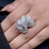 925 Sterling Silver Cluster Ring - Image 3